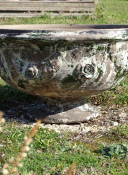 jardiniere terre noire patine vert jardin