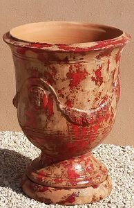 Vase d’Anduze terre rouge patine rouge