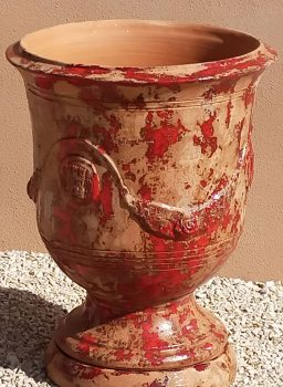 Vase d’Anduze terre rouge patine rouge