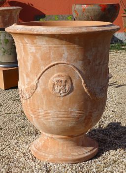 Vase d'Anduze terre rouge patine opaline Vase d'Anduze terre rouge patine opaline